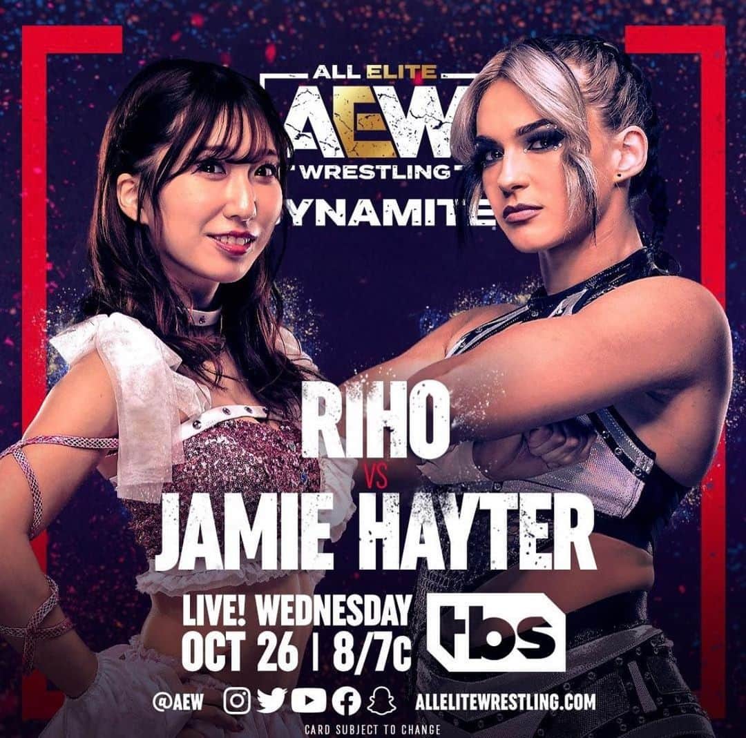 RIHOのインスタグラム：「I’m back!!!!!! #aewdynamite ❤️‍🔥❤️‍🔥❤️‍🔥」