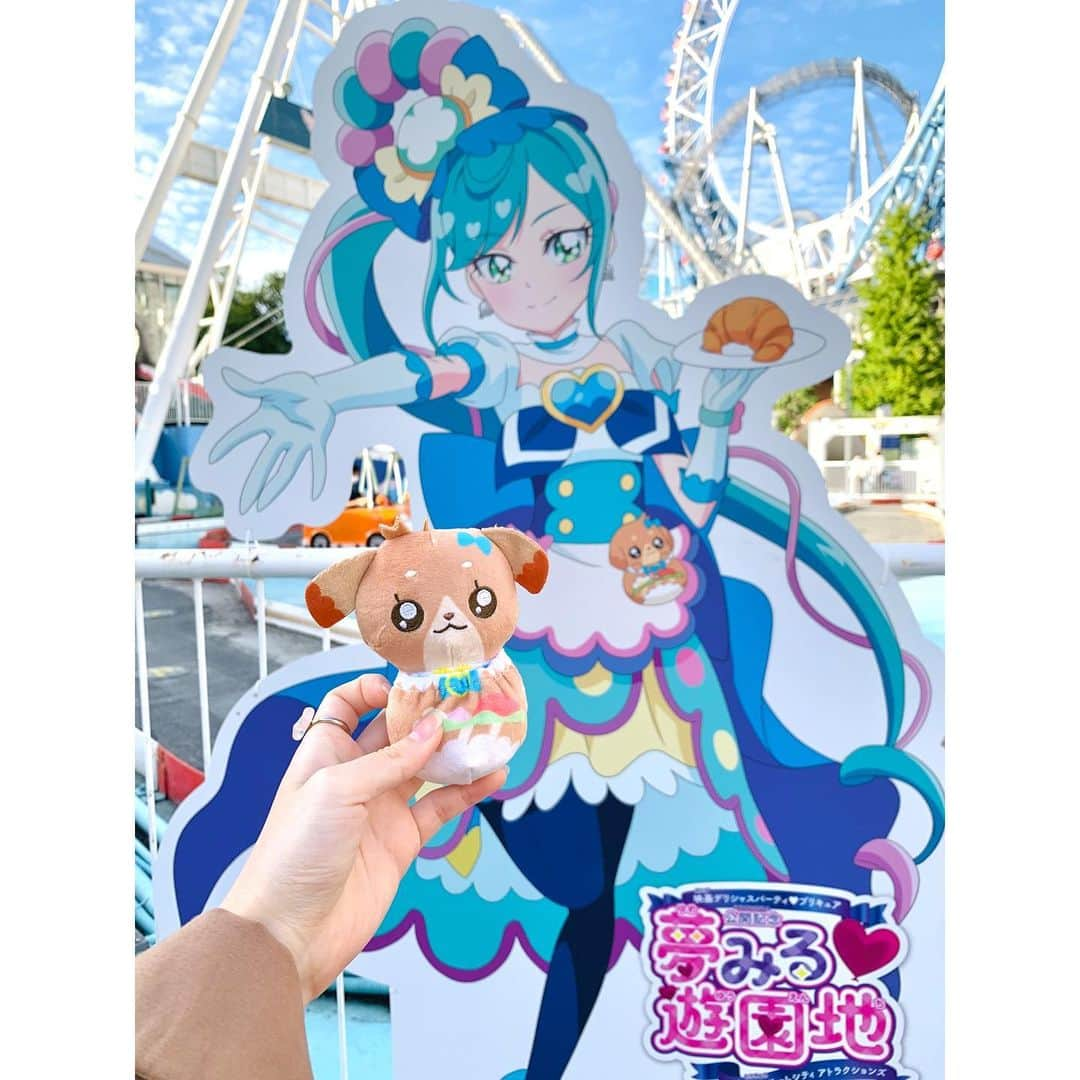 日岡なつみさんのインスタグラム写真 - (日岡なつみInstagram)「🎡✨  東京ドームシティアトラクションズ #デパプリ コラボ「夢みる遊園地」🎢💕 妖精'sで滑り込みで行ってきたよ〜！  パムパムと行く遊園地ツアー❣️ ぬい撮りたのしすぎてハマりそうw (ちゃっかりお寿司たべた)  #precure #デリシャスパーティプリキュア #東京ドームシティ」10月25日 23時07分 - hiokanatsumi