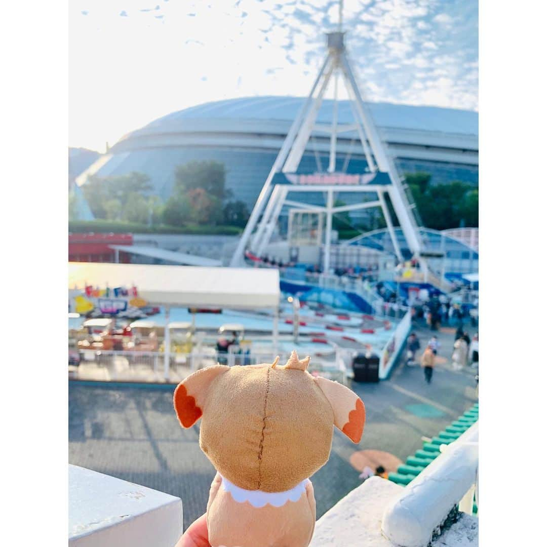 日岡なつみさんのインスタグラム写真 - (日岡なつみInstagram)「🎡✨  東京ドームシティアトラクションズ #デパプリ コラボ「夢みる遊園地」🎢💕 妖精'sで滑り込みで行ってきたよ〜！  パムパムと行く遊園地ツアー❣️ ぬい撮りたのしすぎてハマりそうw (ちゃっかりお寿司たべた)  #precure #デリシャスパーティプリキュア #東京ドームシティ」10月25日 23時07分 - hiokanatsumi