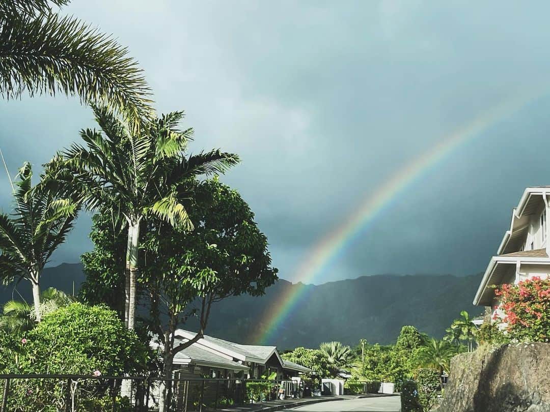 吉川ひなののインスタグラム：「Good morning from rainbow state 🌈  Have a blessing day🤍」