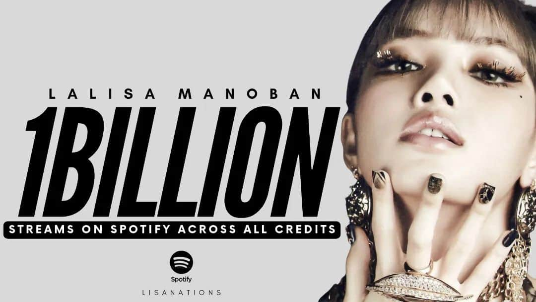 リサさんのインスタグラム写真 - (リサInstagram)「#LISA has now surpassed 1 billion streams on Spotify across all credits.   She's the fastest K-POP ACT to reach this miilestone in history, doing so in only 411 days and with only 3 songs.   1 Billion @Spotify Streams Across All Credits 👏🏻  – fastest Kpop female soloist – fastest Kpop female act – fastest Kpop Soloist – fastest Kpop Act (Overall) – fastest with the least # of songs (3 tracks only) ONE BILLION FOR LISA #LISA1BillionOnSpotify」10月26日 19時02分 - lisa.blackpink