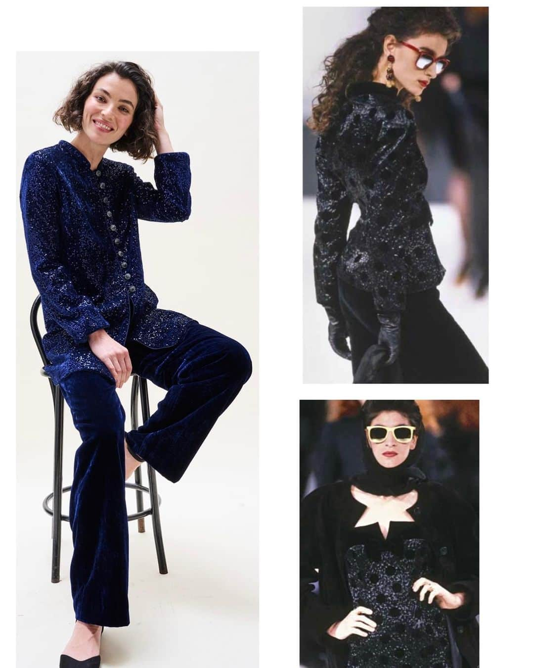 キャロライン チャールズのインスタグラム：「Past or present Caroline Charles loves velvet - shop online or in our stores #autumnwinter #britishdesigner #britishfashion #londonfashion #ladiesfashion #london #newseason #velvet ##style #englnd #bespokefashion #online #flagship #boutique #boutiqueshopping」