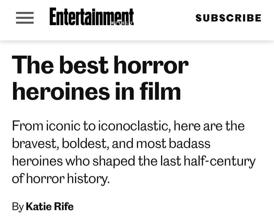 シャーニ・ヴィンソンさんのインスタグラム写真 - (シャーニ・ヴィンソンInstagram)「Thank you @entertainmentweekly for naming ‘Erin Harson’ one of the bravest, boldest, and most badass heroines in horror film history!  #yourenext #horror #heroine #film #finalgirl #badass #slasher #survivalist #screamqueens #halloween」10月28日 15時37分 - sharnivinson