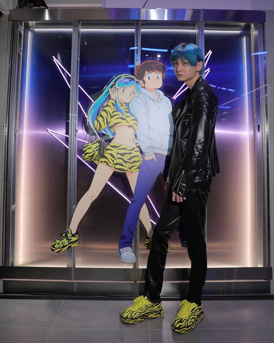 吉井添のインスタグラム：「Onitsuka Tiger ×「うる星やつら」 行ってきたっちゃ⚡️コラボ商品もブースも超絶可愛かったです〜！  #onitsukatiger  #uruseiyatsura   #うる星やつら」