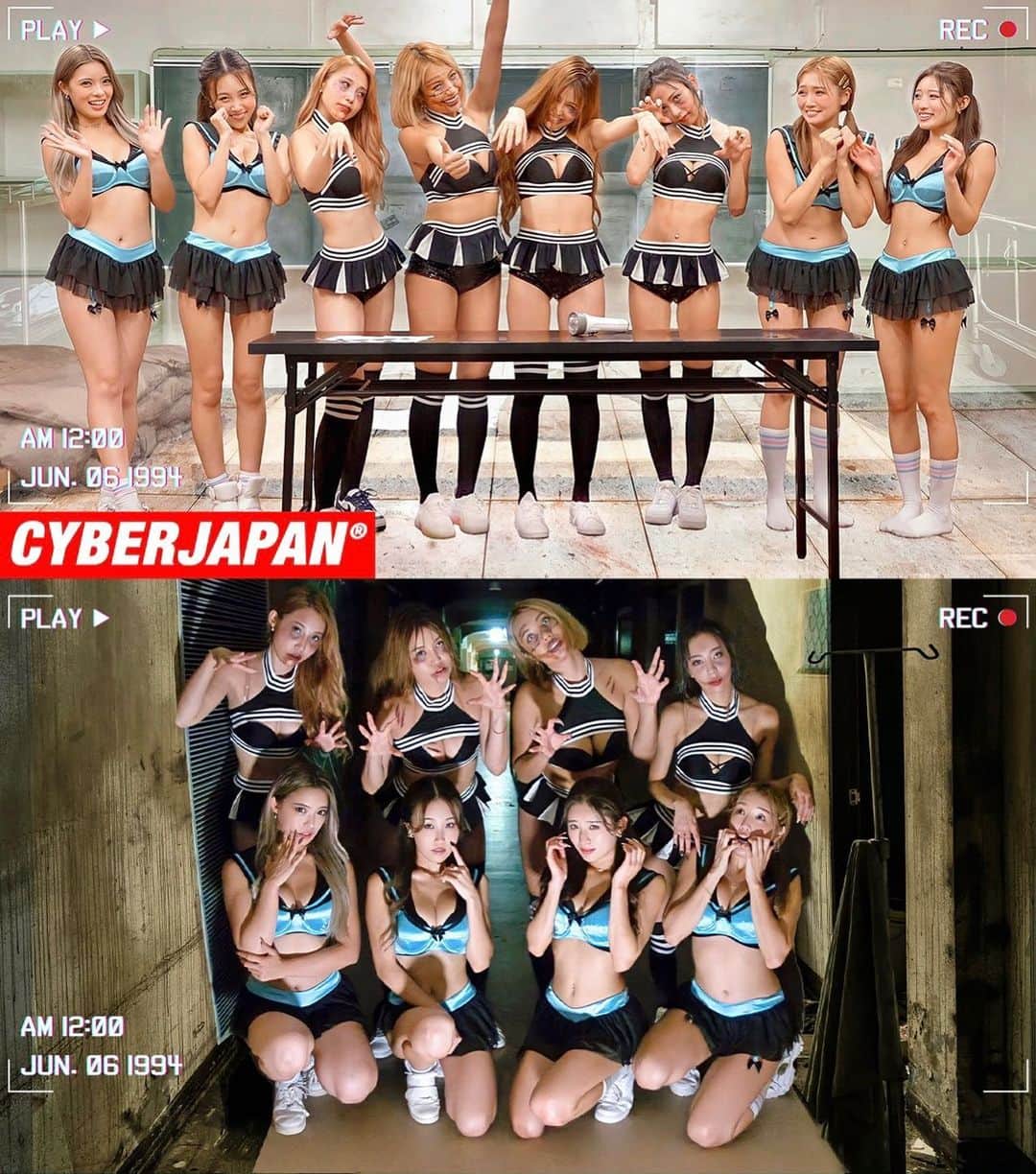 のインスタグラム：「本日の CYBERJAPAN DANCERS の公式 YouTube チャンネルの新しい動画がアップ‼️🧟✨   🔥🎃HAPPY HALLOWEEN!! 🎃🔥  今回はサイバージャパン HALLOWEEN 企画です！😆🧟‍♂️ KAZUE, HARUKA, MIYABI, RIONA vs KANAE, JUNON, RINA, HARACHAN！🔥🔥 そして今回のMVPは… KAZUE & MIYABI です！🤣🧸 是非みて下さい！🔥🔥  ⚡️CYBERJAPAN DANCERS 公式 YouTube⚡️  ハロウィンにぴったりの肝試し企画に挑戦!! 🎃✨  成田の廃校で、セーラー服の女子高生（挑戦者）と、B級ホラー映画では、いつも最初にいなくなりがちなチアガールのゾンビに扮したメンバー（驚かす側）に分かれて、校長室、理科室、音楽室、トイレなどを真っ暗な中肝試しをしました。  コップに入った水が、恐怖のためリアクションで1番少なくなった人は、学校で寝るという罰がまっています！   ▶️ https://youtu.be/-9i-mPPhIX8 📍リンクはストーリーにあります。  #サイバージャパン #CYBERJAPAN #ハロウィン #halloween #肝試し」