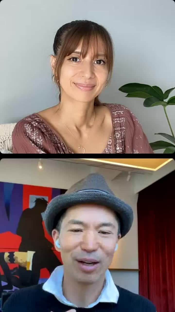 吉川ひなののインスタグラム：「四角さんと　@daisukeyosumi いままでの生き方、そしてこれからの生き方、彫刻について😝♥️  四角さんて本当に知識が豊富で、愛がいっぱいで、四角さんの話してくれることはいつもインスピレーションがいっぱい🤍🤍🤍」