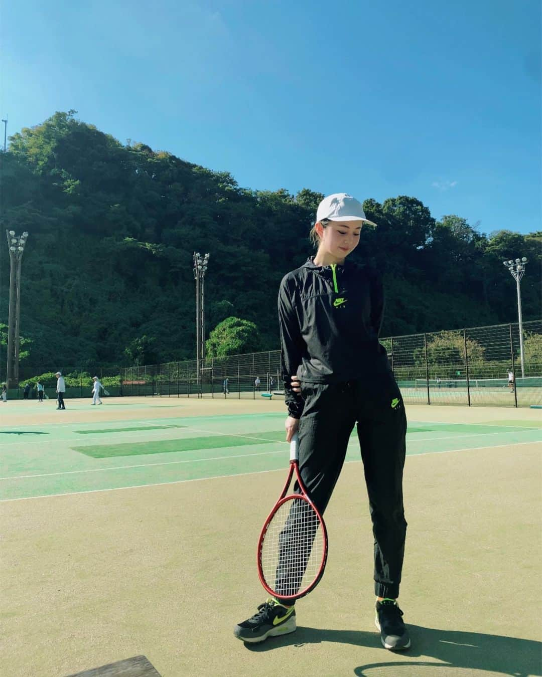 望月瑠菜のインスタグラム：「テニスしてきた🎾」