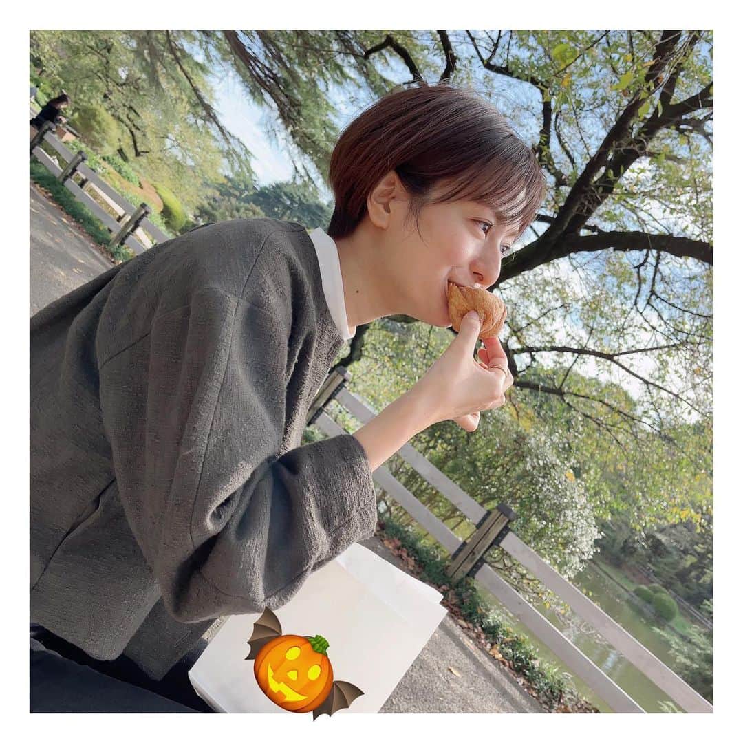 徳島えりかさんのインスタグラム写真 - (徳島えりかInstagram)「* お天気が良くて、 ついでに美味しいドーナツがあれば幸せです🍩  #甘ウンサー」10月29日 18時17分 - tokushima_erika