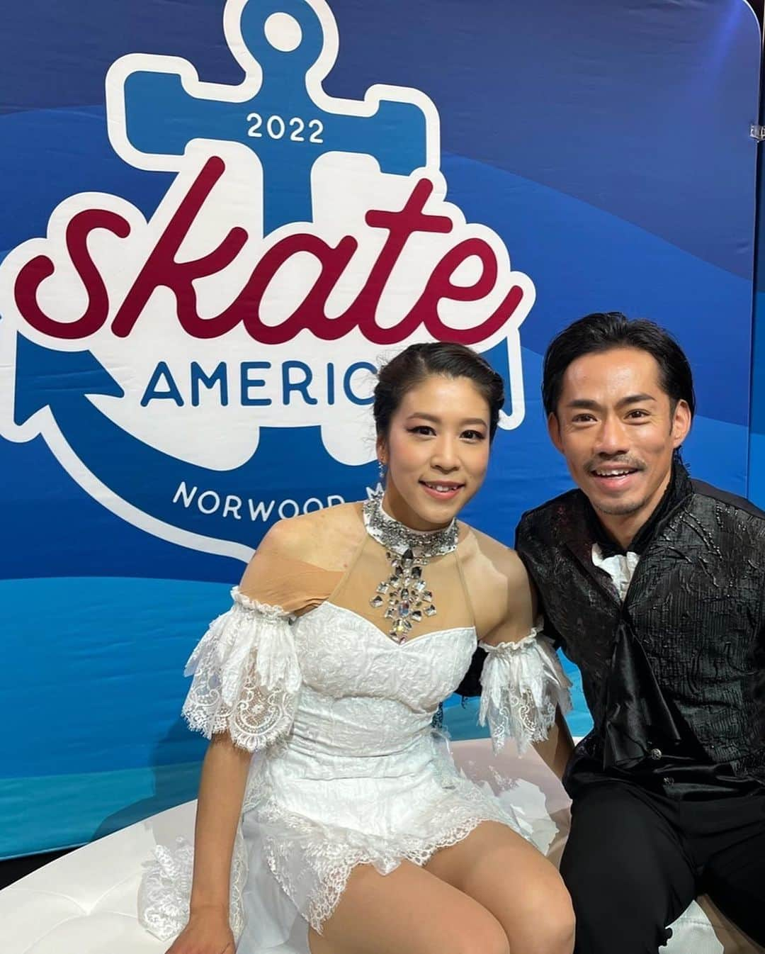 高橋大輔のインスタグラム：「SKATE AMERICA & DENIS TEN MEMORIAL CHALLENGE  応援してくださった皆様ありがとうございました。 初戦から2戦連続とハードスケジュールではありましたが、2戦とも実りある試合になりました！ これからまだまだブラッシュアップしていき、素敵な作品になるように励んでまいりたいと思います！  @k.a.n.a.m.u.r.a  @kanadai_team_official  #かなだい  #アイスダンス  #村元哉中 #高橋大輔 @skycourt50  @pumajapan」