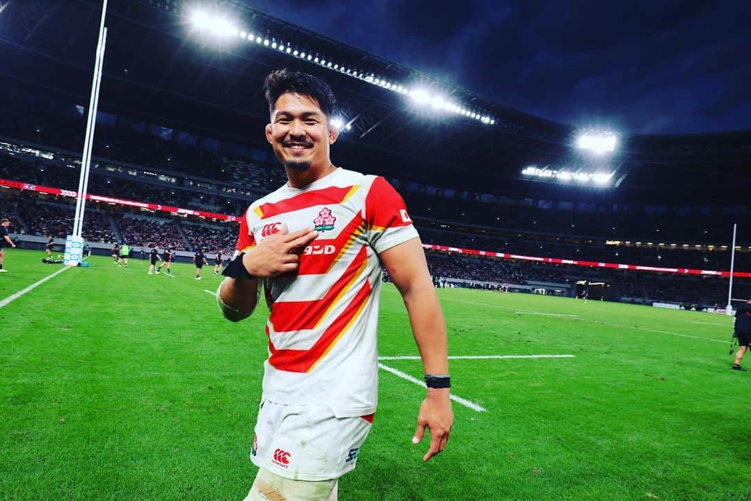 のインスタグラム：「応援ありがとうございました🇯🇵 残りの2試合もよろしくです。 #ラグビー日本代表 #ALL BLACKS」