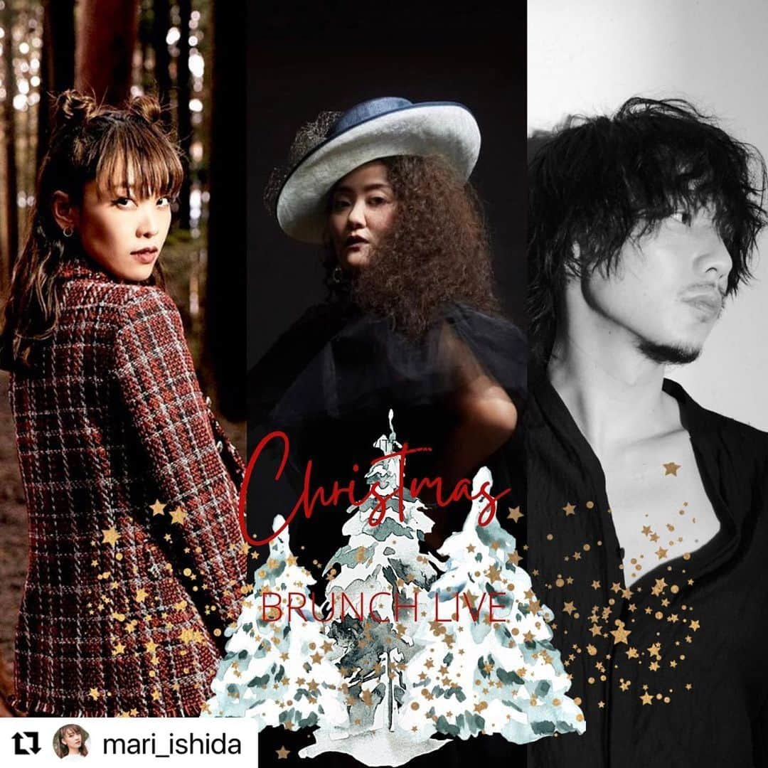 JONTEのインスタグラム：「#Repost @mari_ishida with @use.repost ・・・ 12月4日お昼、渋谷公園通りのBody & Soulでライブします！ご予約はお店のHPから🙏☺️  たべながら呑みながらのブランチライブ🎼 クリスマス気分味わいにきてください🎄🎁  12/4(sun)  開店　11:00 開演　11:30 途中休憩あり – 13:00まで  MARU x MARI Christmas Brunch Live  special guest: JONTE  Charge ¥4,000 + tax   「未就学児のお子様もご入場いただけます。中学生以下はチャージ無料。高校生以上、学割あり」  MARU (vocal) JONTE (vocal) Mari Ishida (piano)  https://www.bodyandsoul.co.jp/event/221204#content1top  初めまして、よろしくお願いします🎶」