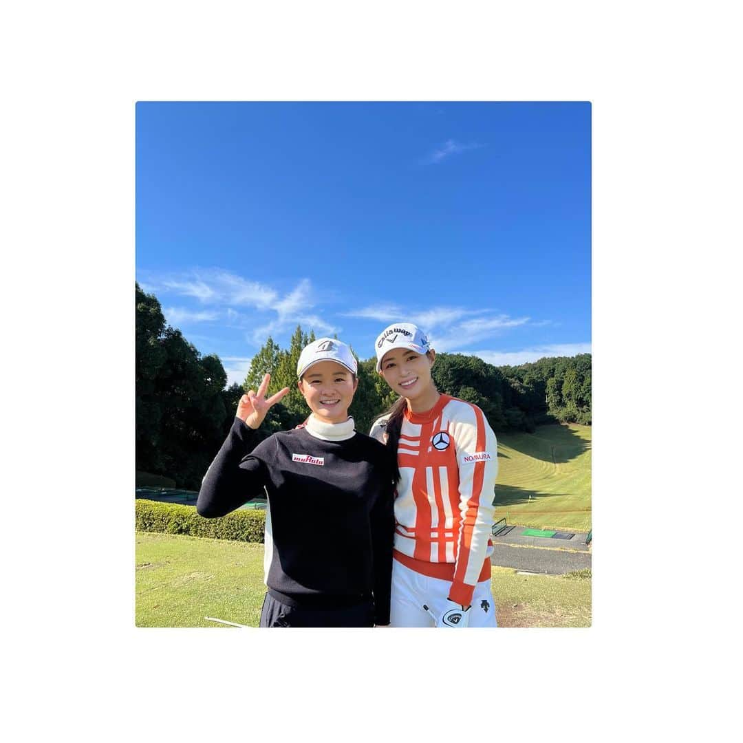 柏原明日架のインスタグラム：「…@  19歳の川﨑ちゃん(@haru_1551)かわえ🤍 #jlpga #golf #2022   私の19歳の頃なんて、、、ね、、、笑  #樋口久子三菱電機レディスゴルフトーナメント たくさんの応援ありがとうございました！」