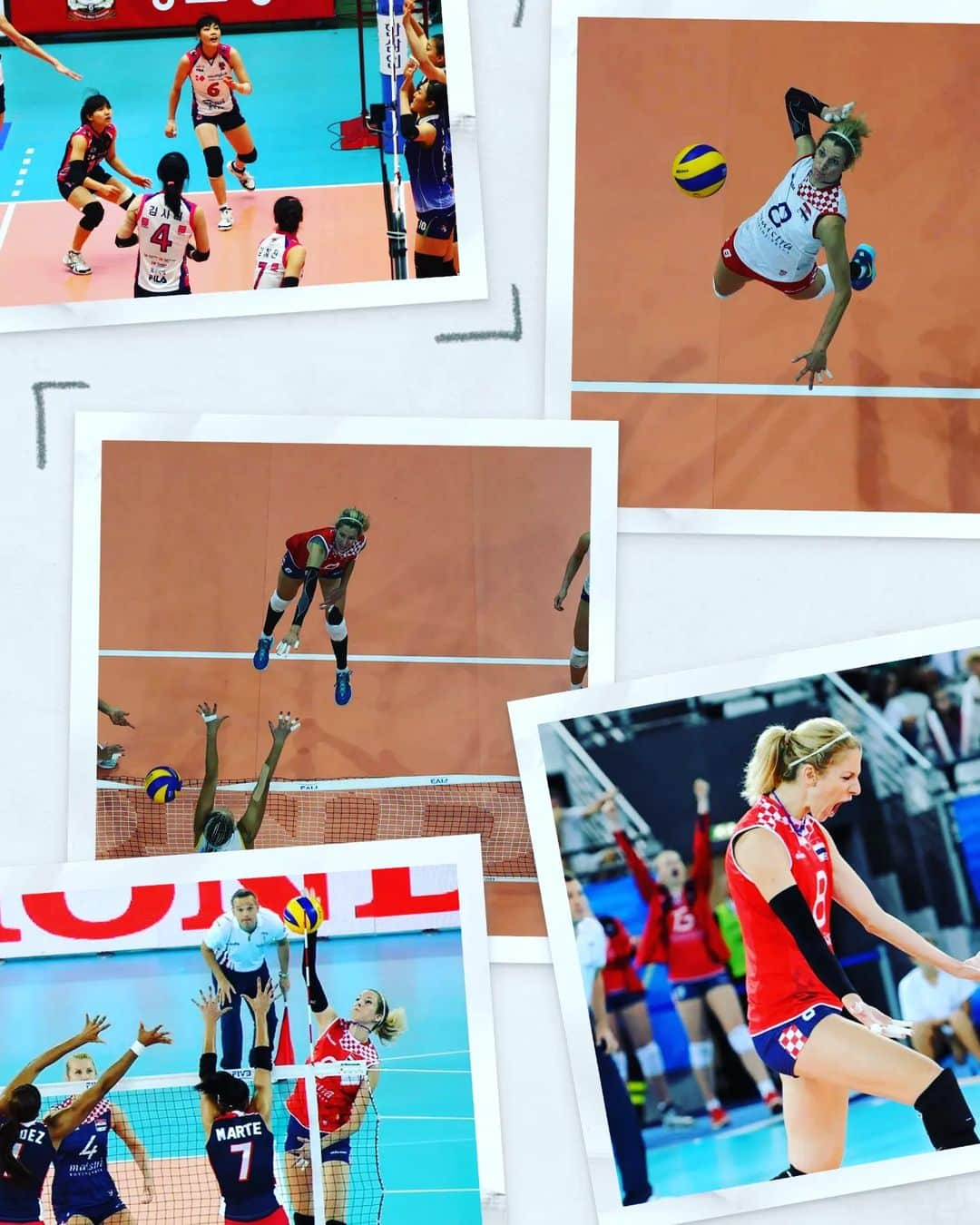 ミア・イエルコフさんのインスタグラム写真 - (ミア・イエルコフInstagram)「Hello November, volleyball collage 🏐🔥🚀👀 #fivbvolleyball #love」11月2日 3時27分 - miajerkov