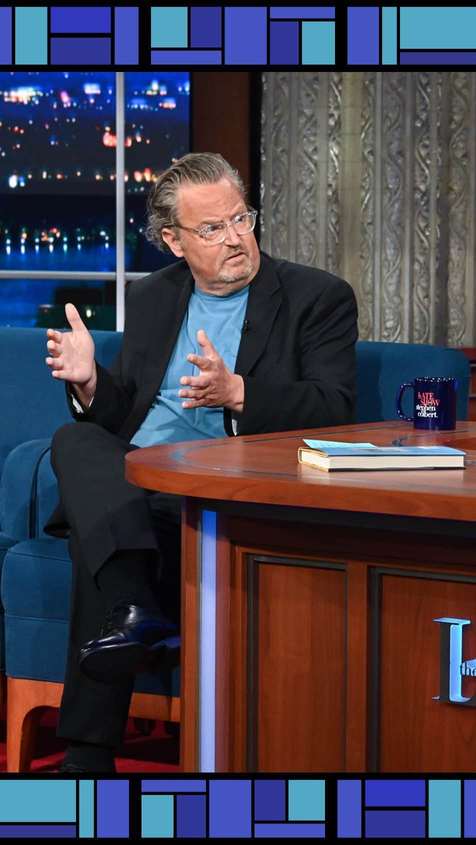 マシュー・ペリーのインスタグラム：「“I felt it really was time to help people.” — @mattyperry4 on why he opened up in his new memoir about his battle with addiction.   #Colbert」