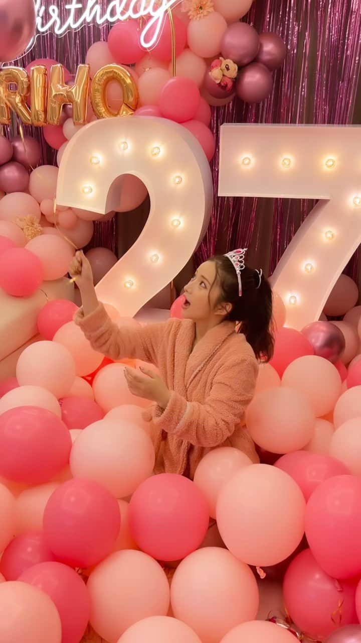 南りほのインスタグラム：「home birthday party🏠💘🦄🛼🎀🎈💖」
