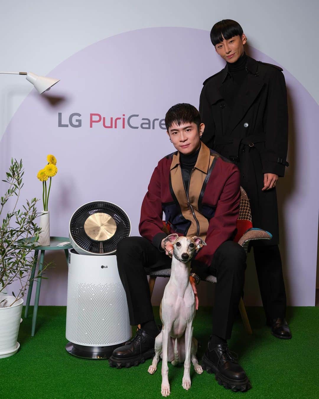 Noah（ノア）のインスタグラム：「「LG PuriCare Pet」というペット向け空気清浄機のイベントに行ってきました！  「LG PuriCare Pet」は花粉、ウイルス、臭いを99 %除去をしながらペットの毛と臭いをケアする「ペットモード」でペットの毛もたくさん取れます☺️  昨日11月1日からヨドバシカメラで予約販売開始！ みんなチェックしてみてね〜 そして、Taikiお疲れ様♥️  @lg_japan  #PR#ペットと暮らす空気清浄機　#LGPuriCarePet#ペット向け」