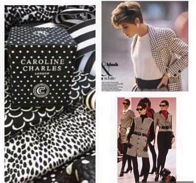 キャロライン チャールズのインスタグラム：「Classic antithesis of black and white it was there since the beginning of Caroline Charles fashion journey #fashionuk #carolinecharles #blackandwhite #ukdesigner #luxurywear #ladiesfashion #fragrance #britishdesigner #britishstyle #lush #newandold #london #luxurylifestyle #england #fashionista #fashiongram #instafashion #art #cool #design #outfit」