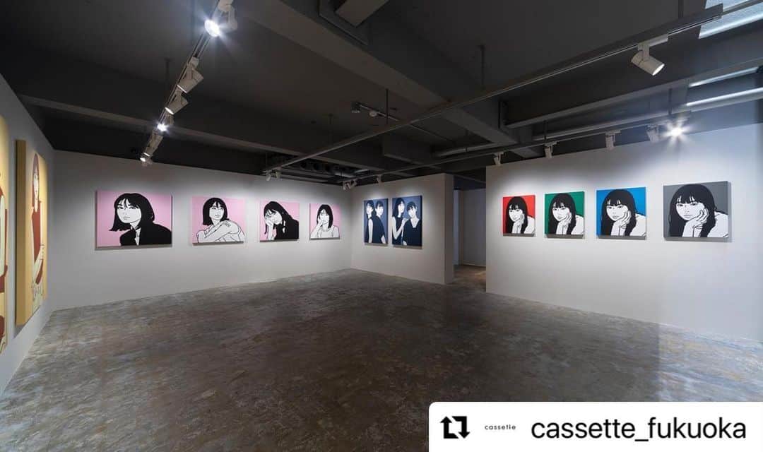 KYNEのインスタグラム：「#Repost @cassette_fukuoka with @use.repost ・・・ "KYNE FUKUOKA 2" will be held until the end of this week.  This will be the first solo exhibition in Fukuoka in five years since “KYNE FUKUOKA” in 2017.  The exhibition consists entirely of 30 new artworks. And we look forward seeing you all at our newly opened space, cassette.  KYNE SOLO EXHIBITION "KYNE FUKUOKA 2"  Date: September 29, 2022 (Thu) to November 6, 2022 (Sun) Open from 11:00am-7:00pm  Co-sponsored by GALLERY TARGET  #kyne #kynefukuoka2 #cassette_fukuoka」