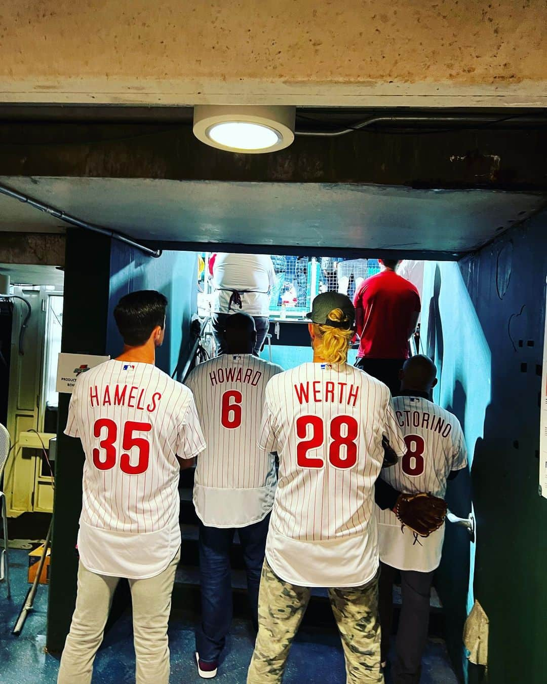 コール・ハメルズのインスタグラム：「So fortunate to be next to these guys and to have done what we did together. Such a special place for memories that will last forever. @phillies @shanevictorino @ryanhoward_006 #jaysonwerth #worldseries #citizensbankpark」