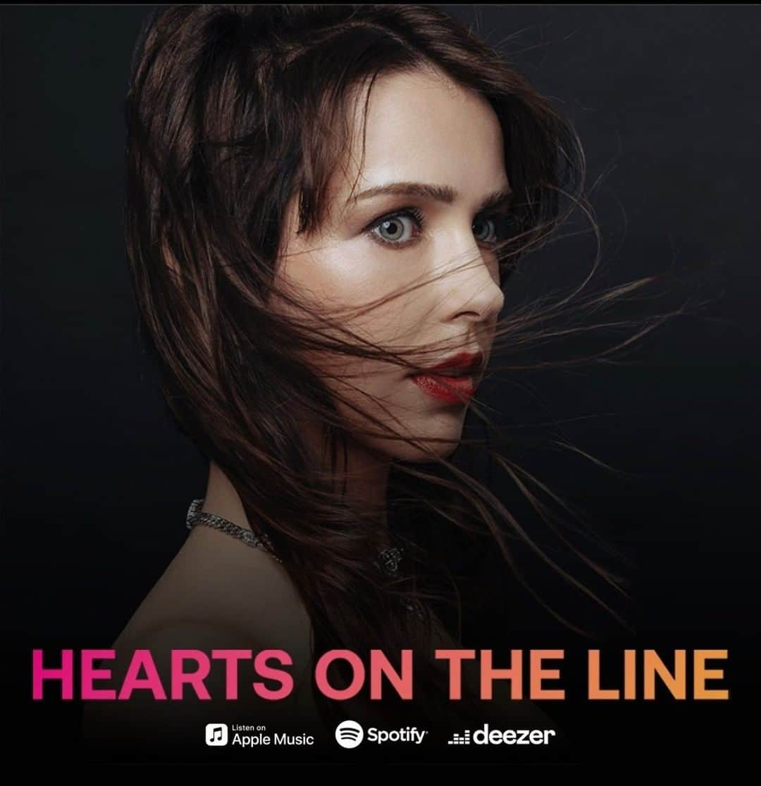 ステファニー・ヨーステンのインスタグラム：「My new single “Hearts On The Line” is now available on @spotify @applemusic and @deezer 🎧❣️ @110industriesmusic @mickymactroy」