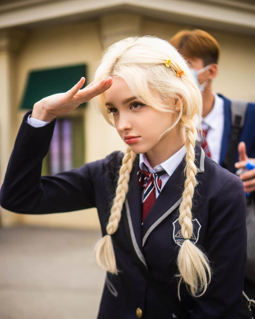 Elina 엘리나 (エリナ) さんのインスタグラム写真 - (Elina 엘리나 (エリナ) Instagram)「Cutie school uniform😍 교복은 입을때마다 설레!! #협찬 #감성교복」11月3日 21時03分 - elina_4_22