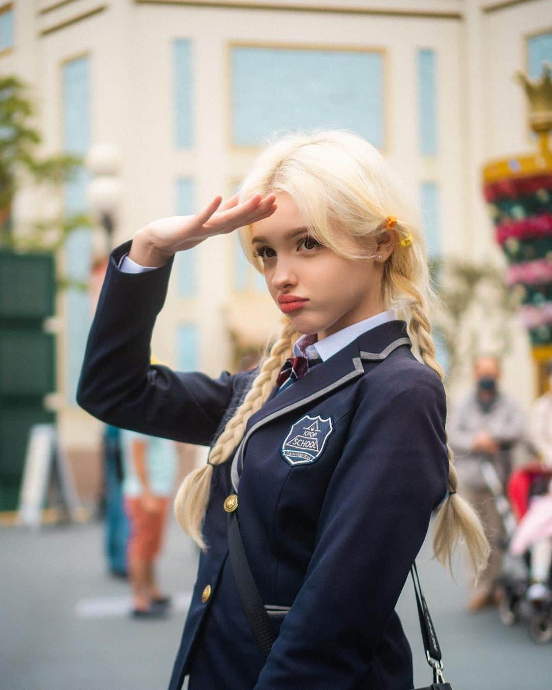 Elina 엘리나 (エリナ) さんのインスタグラム写真 - (Elina 엘리나 (エリナ) Instagram)「Cutie school uniform😍 교복은 입을때마다 설레!! #협찬 #감성교복」11月3日 21時03分 - elina_4_22