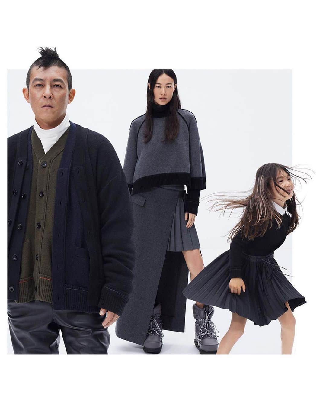 Yusuke Saekiのインスタグラム：「New work @sacaiofficial ・・・ Get ready for the winter with some signature knits from sacai  #sacai #sacaiofficial」