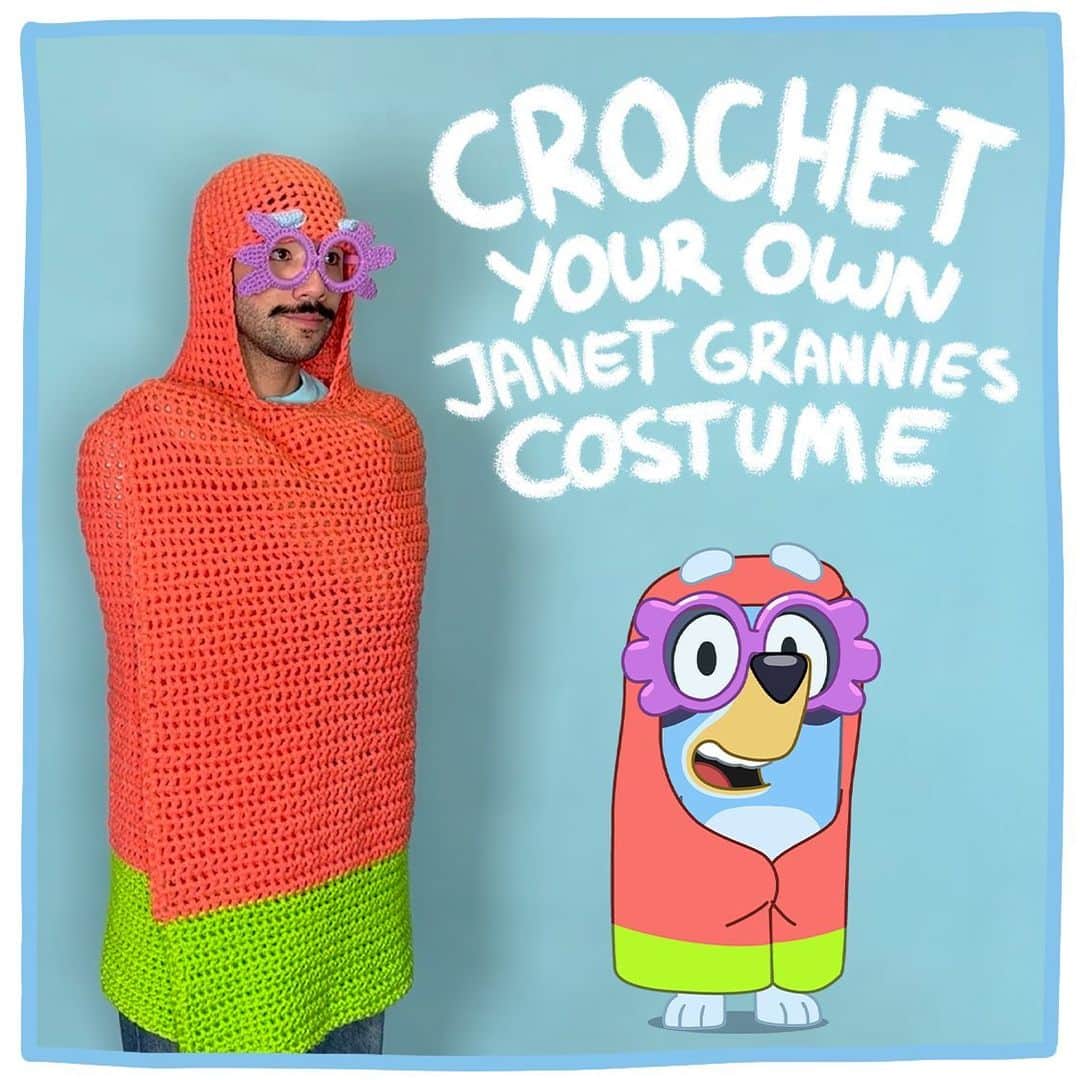 のインスタグラム：「Nana nap essential! 👓  Pattern by @chiliphilly   ➡️Get crocheting on Bluey.tv」