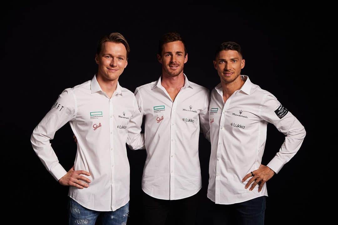 ジェームズ・ロシターのインスタグラム：「A proud moment to introduce you all to our @maserati_formula_e race drivers! @edomortara & @maximilianguenther give us a great combination of experience, youth and speed! Excited to get @fiaformulae season 9 going! @maserati @maseraticorse」