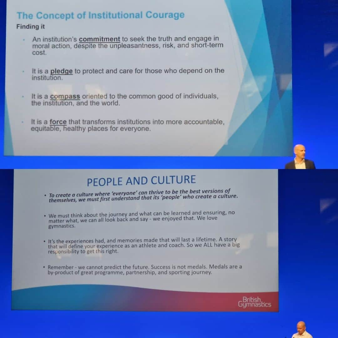 ジェニファー・ピンチズさんのインスタグラム写真 - (ジェニファー・ピンチズInstagram)「Progress. 💪 Myself and a few others from @gymnasts_for_change and @gympalgb were invited to attend the first ever Safe Sport Symposium this Tuesday/ Wednesday: "Our Safe Sport Journey", hosted by @britishgymnasticsofficial in conjunction with the @figymnastics @wgc2022 at the @mandsbankarena & @yourecl.   I won't lie to you, I'm exhausted. It was extremely psychologically challenging to return to the city where I trained, full of mixed memories, and enter an environment full of international gymnastics federations, knowing that not everyone is on our side.  Without a doubt, the Safe Sport event itself was a huge step forward, but there are still many steps to take and there are still those involved in Gymnastics who see whistleblowers as troublemakers, or even continue to normalise abuse and side with abusive coaches, sympathetic to their personal connections, "good intentions" or simply in denial about their actions.  It was like entering a haunted house, with new occupants inside telling you it's safe to enter and you're welcome to come in, but knowing there are still ghosts of the past and their friends hiding in the cracks and giving you the bitter, cold shoulder...  Despite the fear and stress I felt, I'm so glad I went. There were some fantastic speakers and we met some incredible people who I can't wait to work alongside to amplify gymnasts' voices and progress cultural change, including @cath_bishop - pictured with us above. I also got the chance to speak a bit more to those at BG and some fellow members of the advisory boards.   The more often and openly that we can talk about the issues our sport faces, the better we can address them - and the closer we can get to achieving that positive, transparent, scientific and athlete-centered sport we are searching for.  This will inevitably be a win-win that also leads to even greater success, in terms of both performance heights that can be reached and (more importantly) building generations of strong, healthy and happy individuals, armed with lifelong skills and friendships. When it's done right, sport can offer so much good to the world! 🏆  [CONTINUED IN COMMENTS]」11月4日 5時40分 - jennifer.pinches