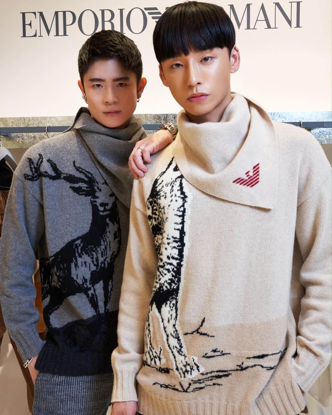 Noah（ノア）のインスタグラム：「@emporioarmani   A shout out to the nature.  The sustainability, led by many inspirations.   [伊勢丹メンズ館　11/02 - 11/08]  #TaikiNoah#ARMANI#EAsustainable」