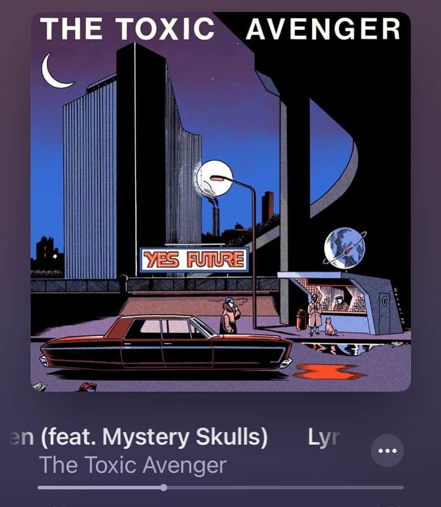 ミステリー・スカルズのインスタグラム：「A new album by @toxavanger is out now and features Mystery Skulls on a tune !」