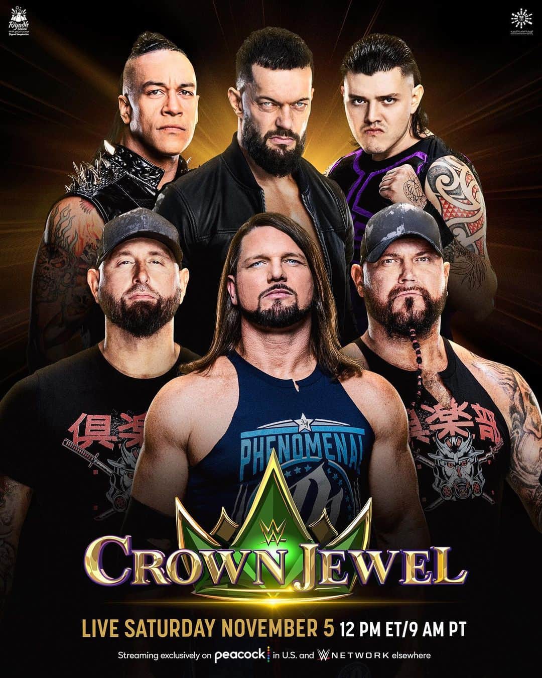 アレン・ジョーンズのインスタグラム：「Time to put up or shut up.  #WWECrownJewel @peacocktv 12pm ET / 9am PT」