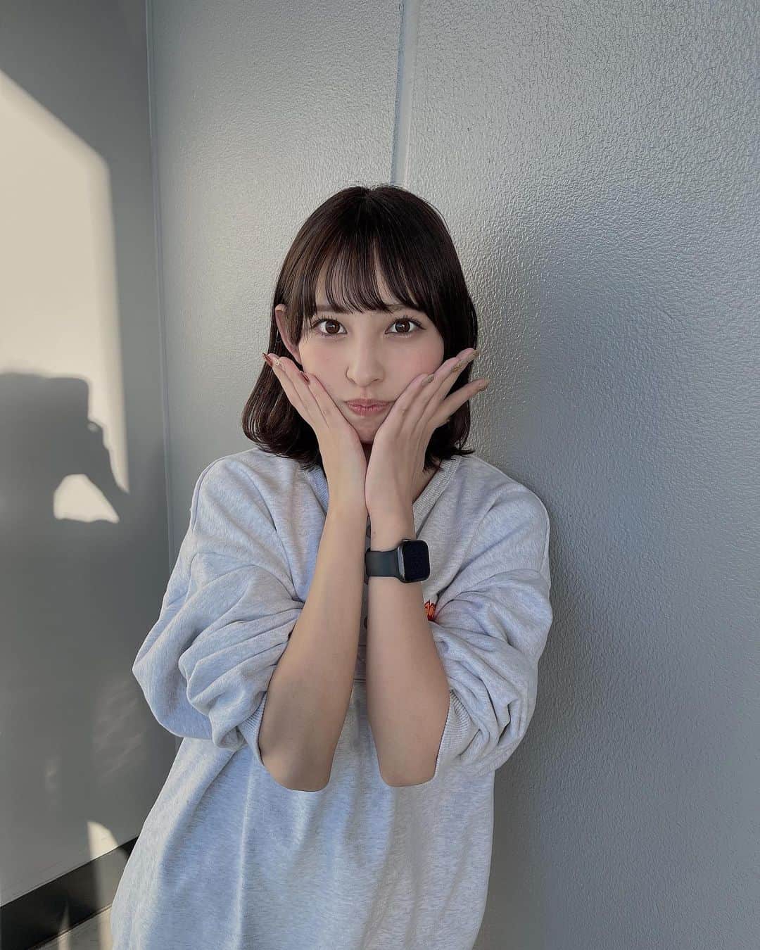 沖口優奈のインスタグラム：「髪の毛ちょとのびた！」