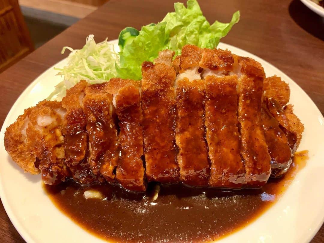 のインスタグラム：「I like tough Tonkotsu better than tender one #tonkatsu #porkcutlet #lunch #meat #japanesefood #myfavorite #fukuoka #福岡グルメ #久留米グルメ #久留米」