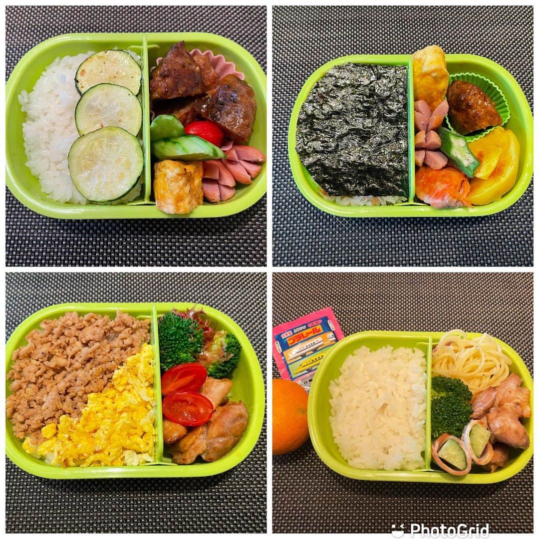 のインスタグラム：「❤︎  先週のお弁当  お弁当を作る生活になり息子のおやつの欲求が減りました👦👍  スクールに持ち込むスナックも殆どフルーツに変わり、たまに食べたいと言うチップスは枚数を決めて（5枚くらい）フルーツケースに入れて…  授業が終わりクラブの前はバナナを食べて🍌エネルギー補給💪  食育って毎日のことだから少しずつだけど成長には大切なことだから変化はとても嬉しい🥰  #子供の食育  #お弁当記録  #6歳男の子」