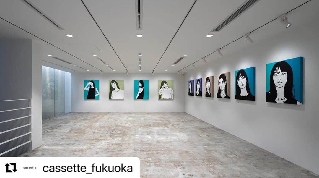 KYNEのインスタグラム：「#Repost @cassette_fukuoka with @use.repost ・・・ Today is the last day.  KYNE SOLO EXHIBITION "KYNE FUKUOKA 2"  Date: September 29, 2022 (Thu) to November 6, 2022 (Sun) Open from 11:00am-7:00pm  Co-sponsored by GALLERY TARGET  #kyne #kynefukuoka2 #cassette_fukuoka  photo: Yusuke Nakamura」