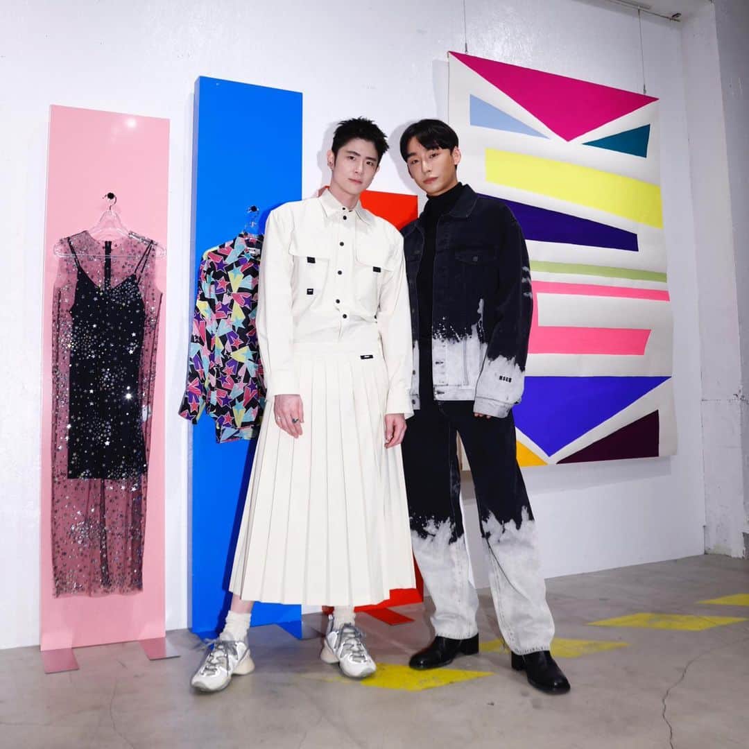 のインスタグラム：「Welcome back to Tokyo‼︎  It was great seeing you again✨　@massimogiorgetti  @MSGM @msgm_tokyo  #MassimoInTokyo #TaikiNoah」