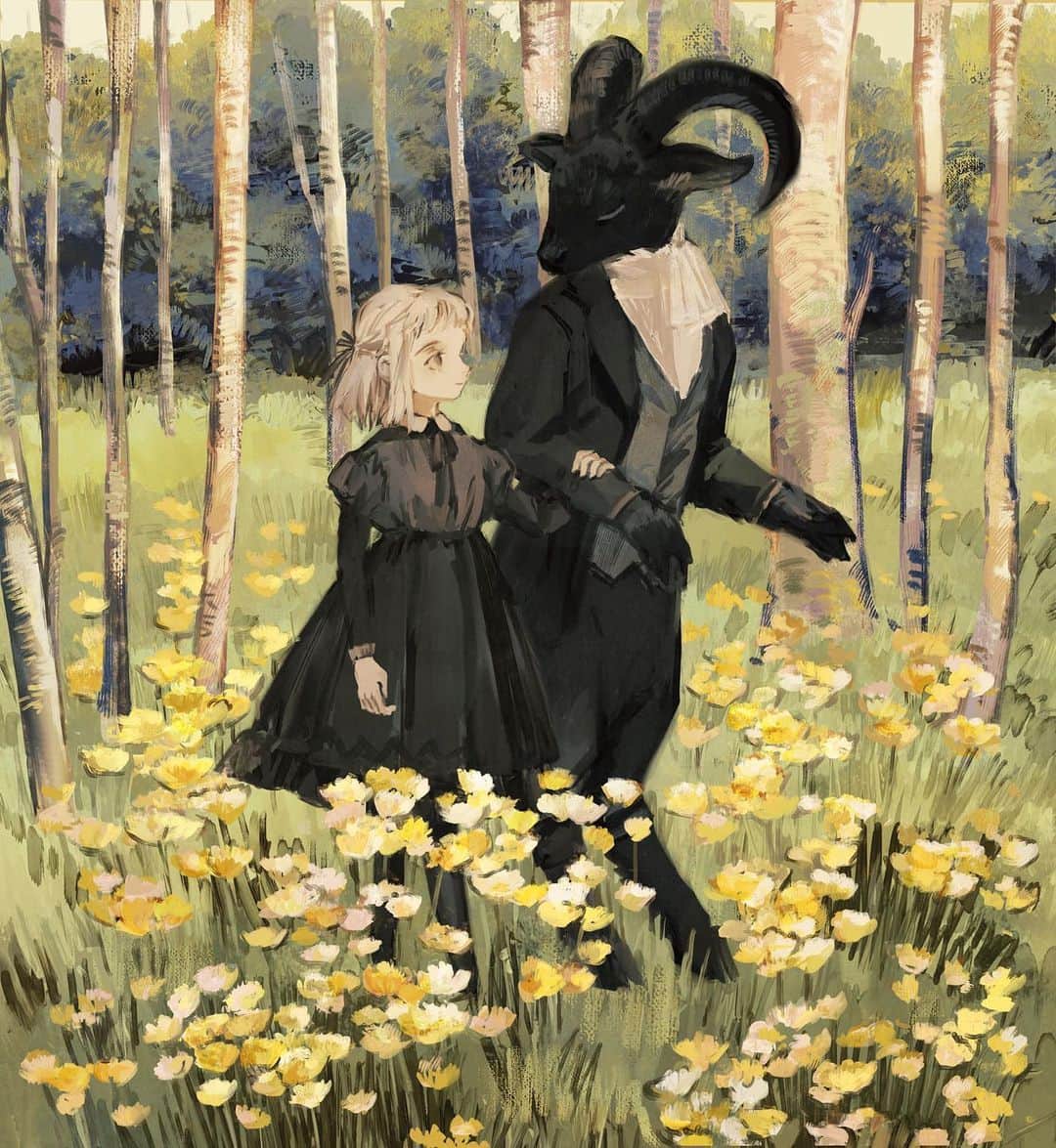 tonoのインスタグラム：「#illustration #blackgoat」