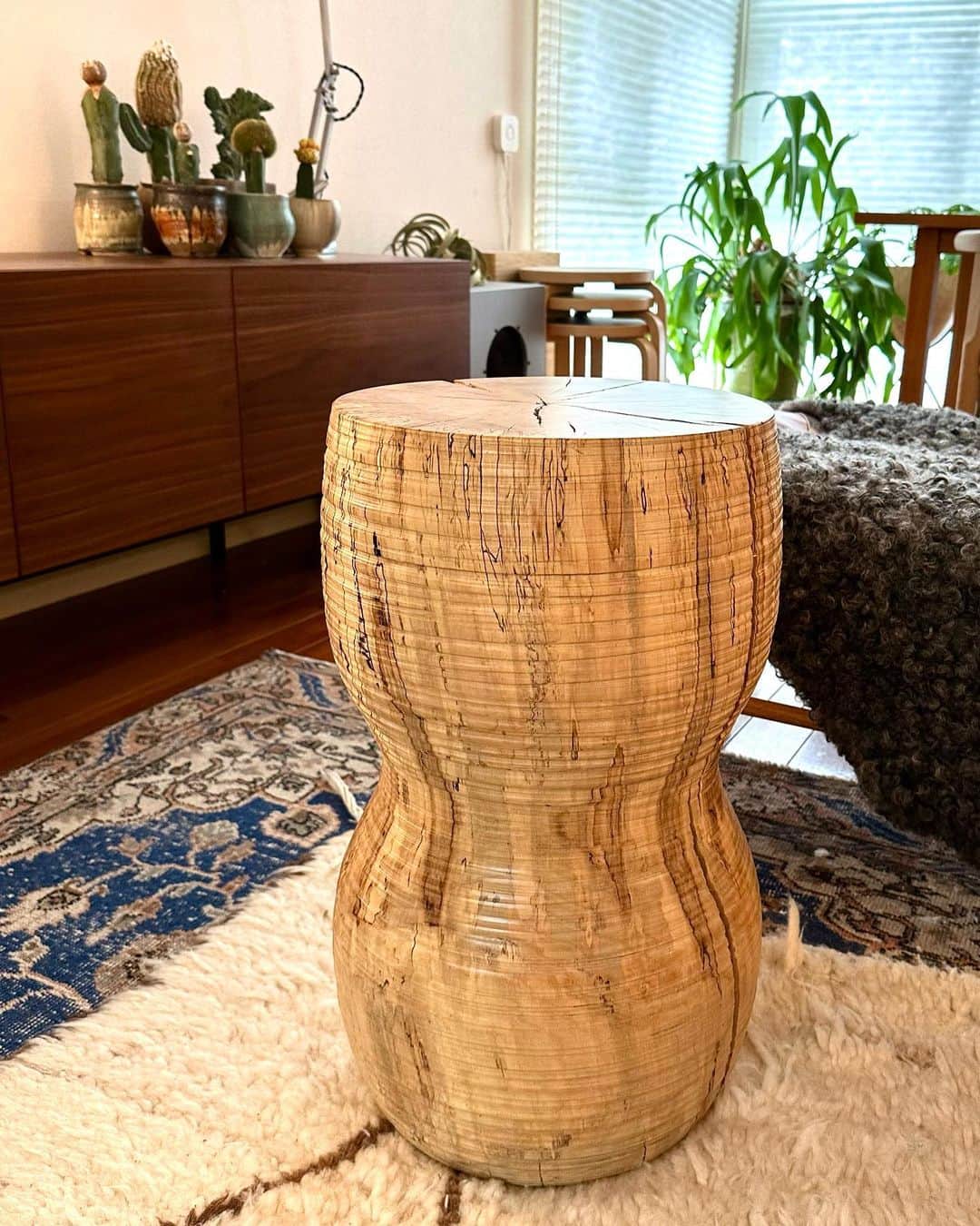 the.daily.obsessionsのインスタグラム：「・ Wood Stool by George Peterson.   George-san, Kojiro-san, Thank you for the wonderful masterpiece.」