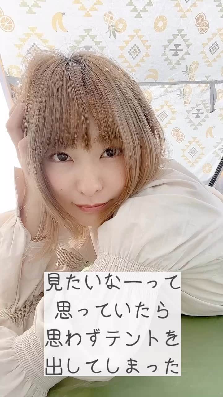 コトリッチのインスタグラム：「テントで昼寝！ 暑すぎず寒くないこの季節の楽しみ方として最強最高なのでは！」