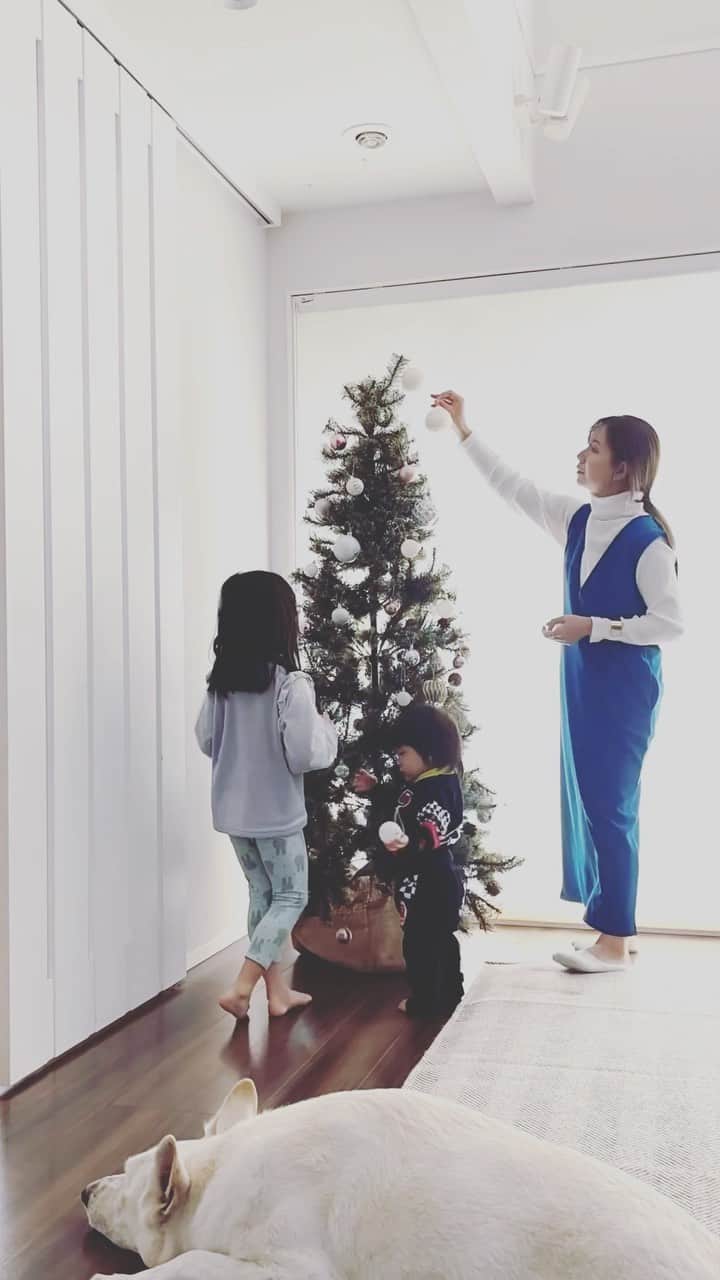 yukiko_ismartのインスタグラム：「今年もやりました！ いつのまにか恒例の 子供とツリーの飾りつけ2022🎄 いえーい . 娘が小さい時から毎年撮り続けてて 成長を感じる瞬間デス . . 今年からはチョロチョロとおじゃま虫も！ . . . . どうしても取りたい息子と どうしても飾りたい娘で 今年はバランスのおかしなツリー🌲やけど またこれもメモリーとして残したいと思うっ . . . 来年には息子も飾れてるやろうか！？ . . . . #クリスマス #クリスマスツリー #クリスマス雑貨 #クリスマスインテリア #飾り付け #インテリア #一条工務店 #一条工務店アイスマート #注文住宅 #リビング #家づくり #子育て #育児 #男の子ママ #女の子ママ」
