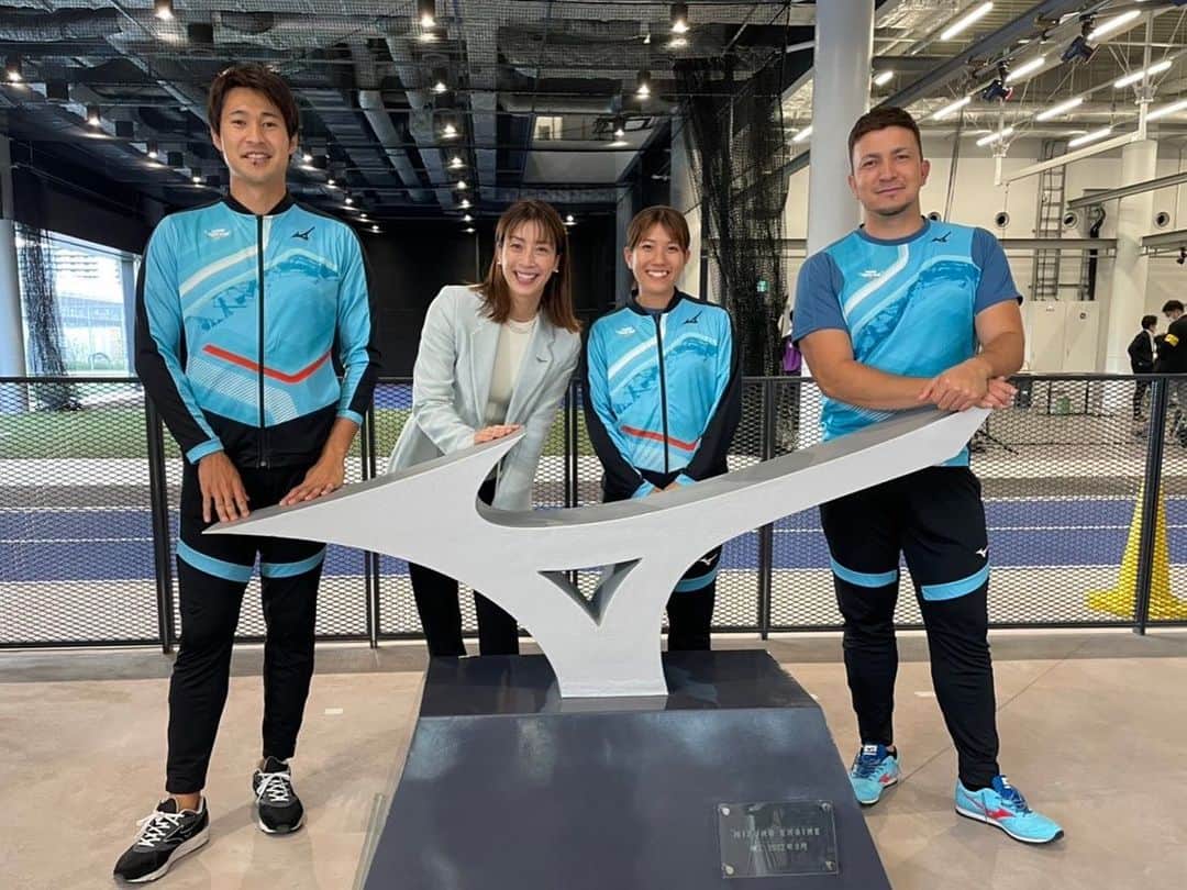 児玉芽生のインスタグラム：「ミズノエンジン記者発表🦶 これからこの施設で色んな研究がされていくと思うと とても楽しみです！  私もこの施設を利用し、 速くなるためのヒントを探していきたいです⋆⸜💡⸝⋆」