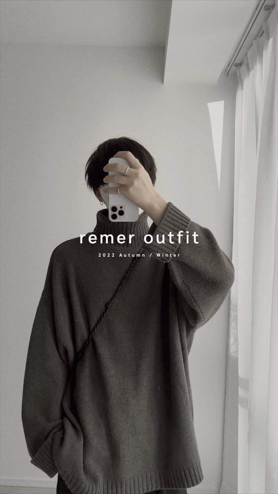 のインスタグラム：「今年の秋冬ウールニット🧶💡 @remer_official #remer」