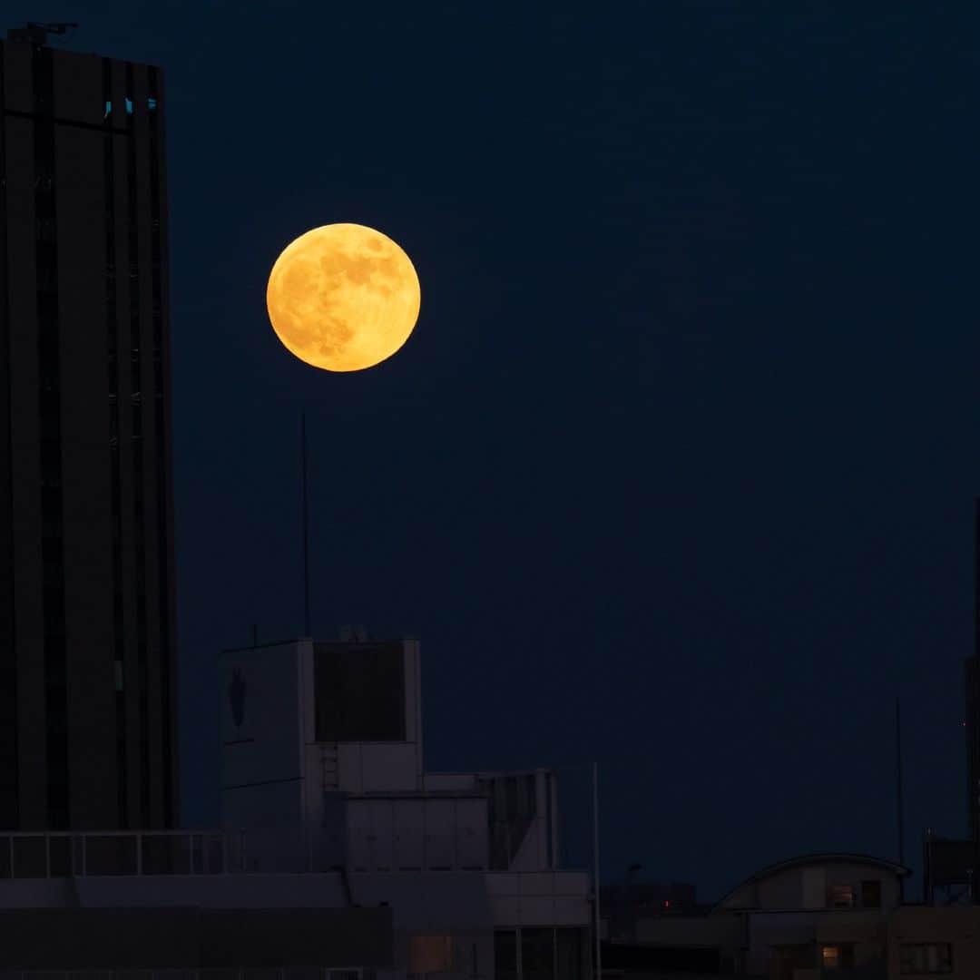 時任三郎のインスタグラム：「今日の #満月 #月の出 #皆既月食 #天王星 は辛うじて写ったか？！」