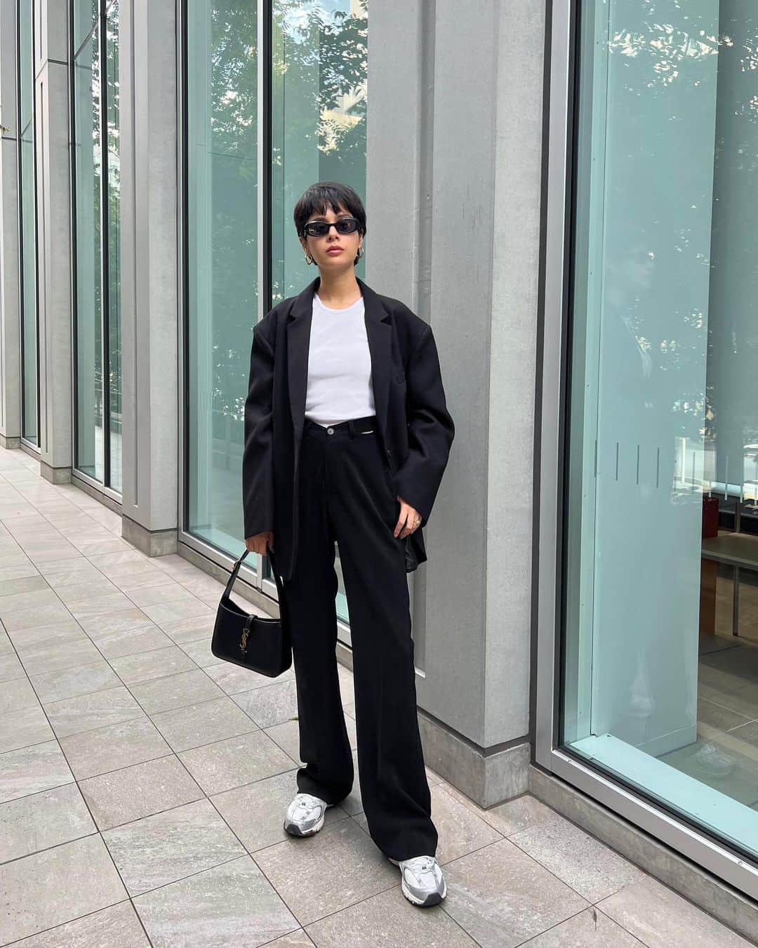 大屋夏南のインスタグラム：「Almost birthday girl 💫 久しぶりのにぎりめしコーデ🍙海苔多め。」