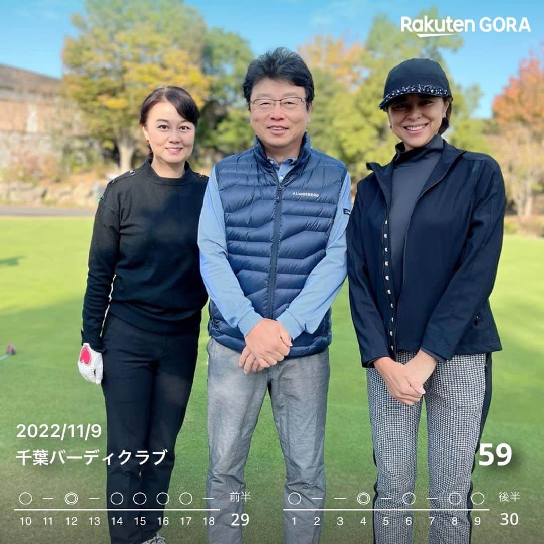王理惠のインスタグラム：「北村晴男弁護士主催の震災孤児支援プロアマチャリティコンペ⛳️@千葉バーディクラブ スクランブル方式だけど29-30の59🤩‼️ おそらく人生最初で最後のイーグルパット決めました😭🙏 北村先生、ご一緒させていただいた山高プロ、岡島秀樹さん、雅与さん🥰最高に楽しい1日をありがとうございました❤️」
