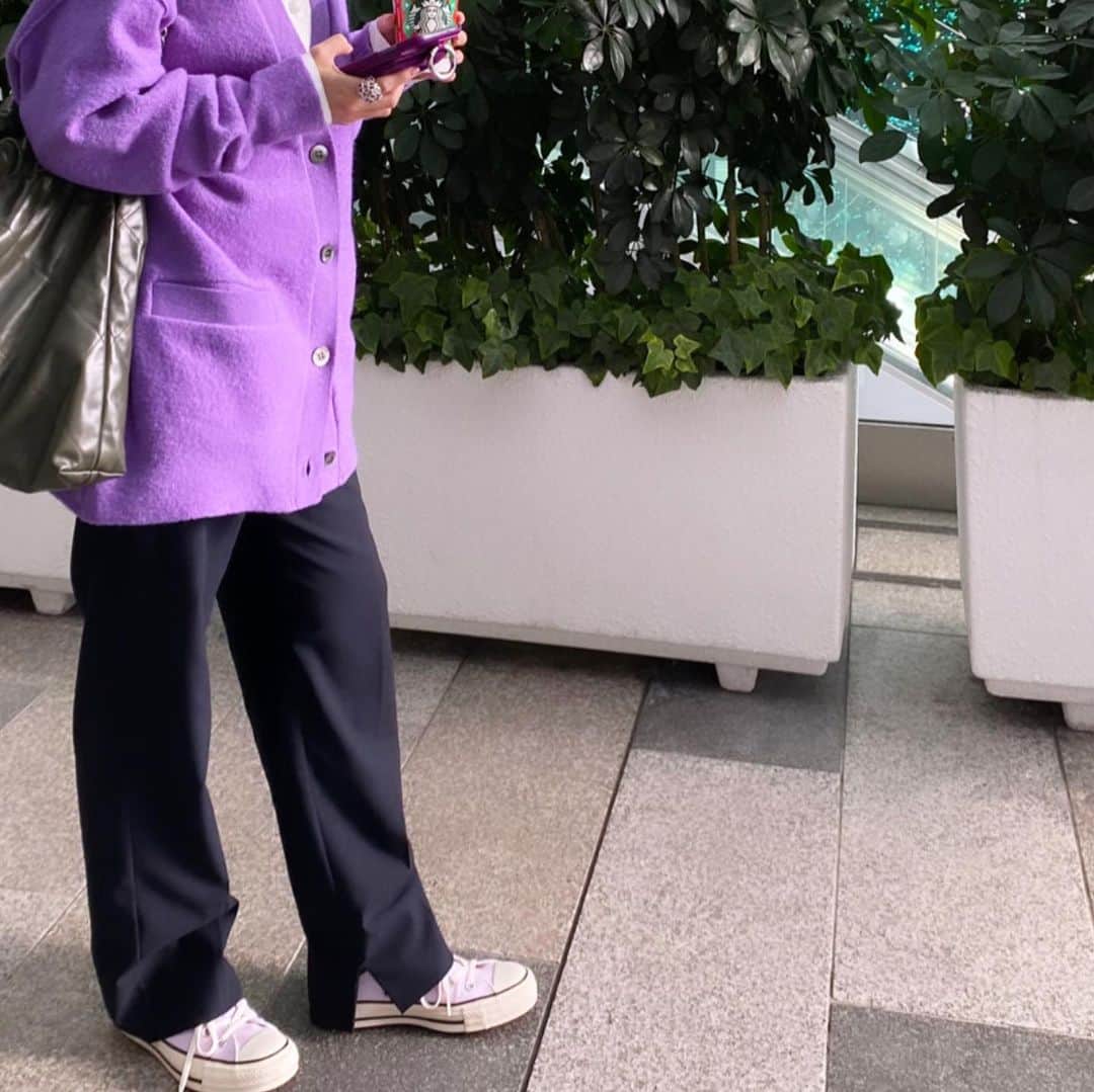外村久美子さんのインスタグラム写真 - (外村久美子Instagram)「・ 名古屋２日目 今日はパーポォ祭り💜💜💜 ぜーんぶyori♡  #cordinate  #yori_japan  #purple」11月10日 20時41分 - kummy153