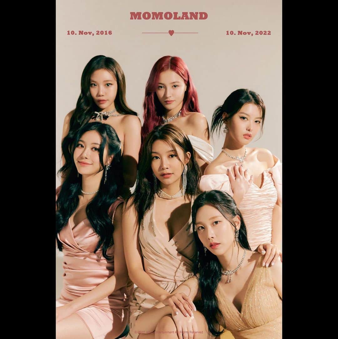 MOMOLANDさんのインスタグラム写真 - (MOMOLANDInstagram)「MOMOLAND 6TH ANNIVERSARY 10. 𝘕𝑜𝘷, 2016 -♥- 10. 𝘕𝑜𝘷, 2022  #MOMOLAND #모모랜드」11月10日 23時12分 - momoland_official