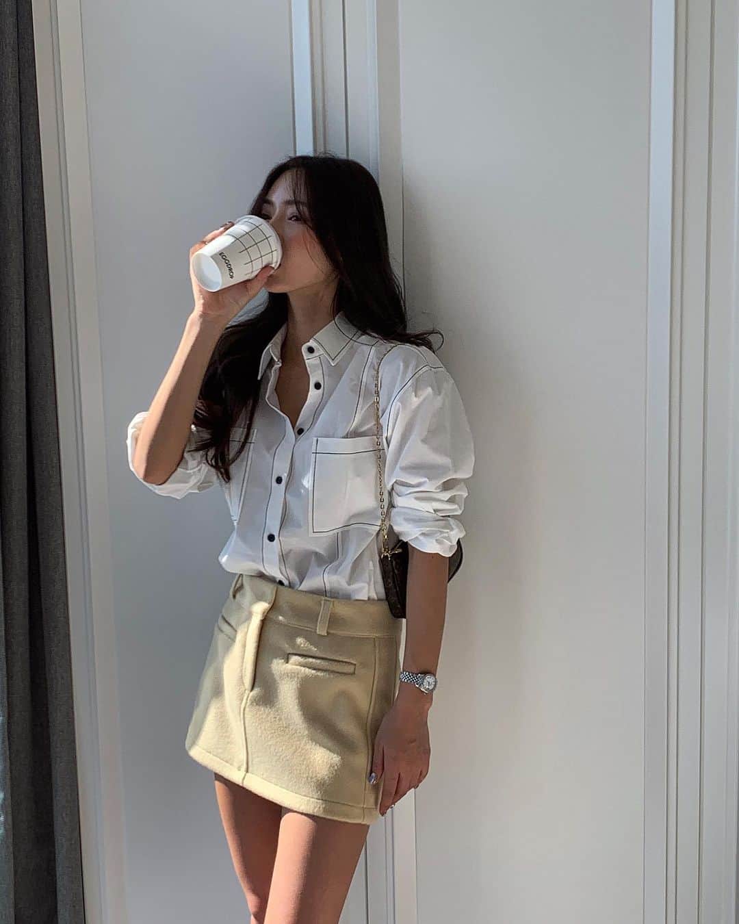 のインスタグラム：「오늘 하루도 화이팅 해봅시댜🤙🏾」